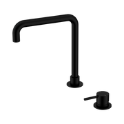 Nero Mecca Hob Basin Mixer Square Swivel Spout, Matte Black