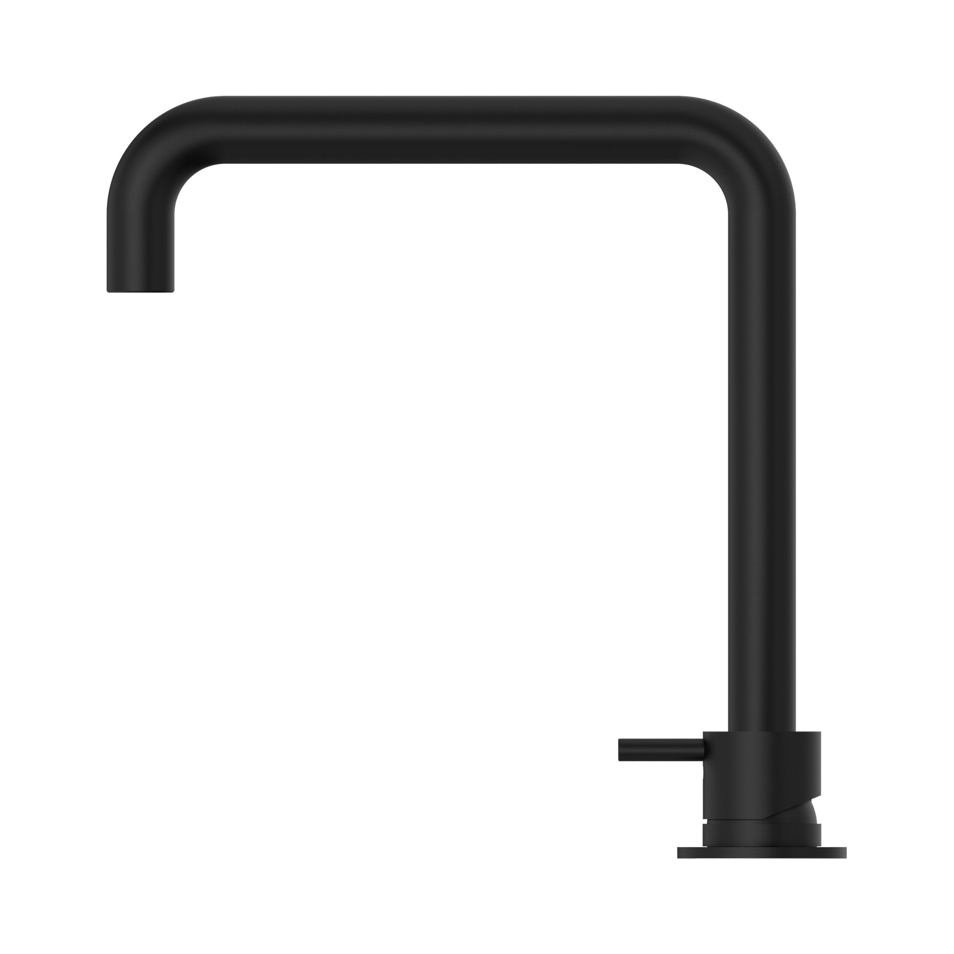 Nero Mecca Hob Basin Mixer Square Swivel Spout, Matte Black