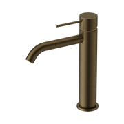 Nero Mecca Mid Tall Basin Mixer, Tumbled Antique Brass