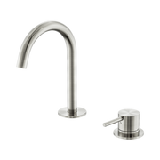 Nero Mecca Hob Basin Mixer Set Arc Spout, Brushed Nickel