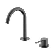 Nero Mecca Hob Basin Mixer Set Arc Spout, Gun Metal