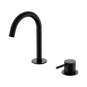 Nero Mecca Hob Basin Mixer Set Arc Spout, Matte Black
