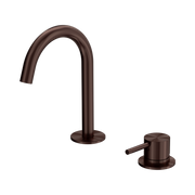 Nero Mecca Hob Basin Mixer Set Arc Spout, Rome Bronze