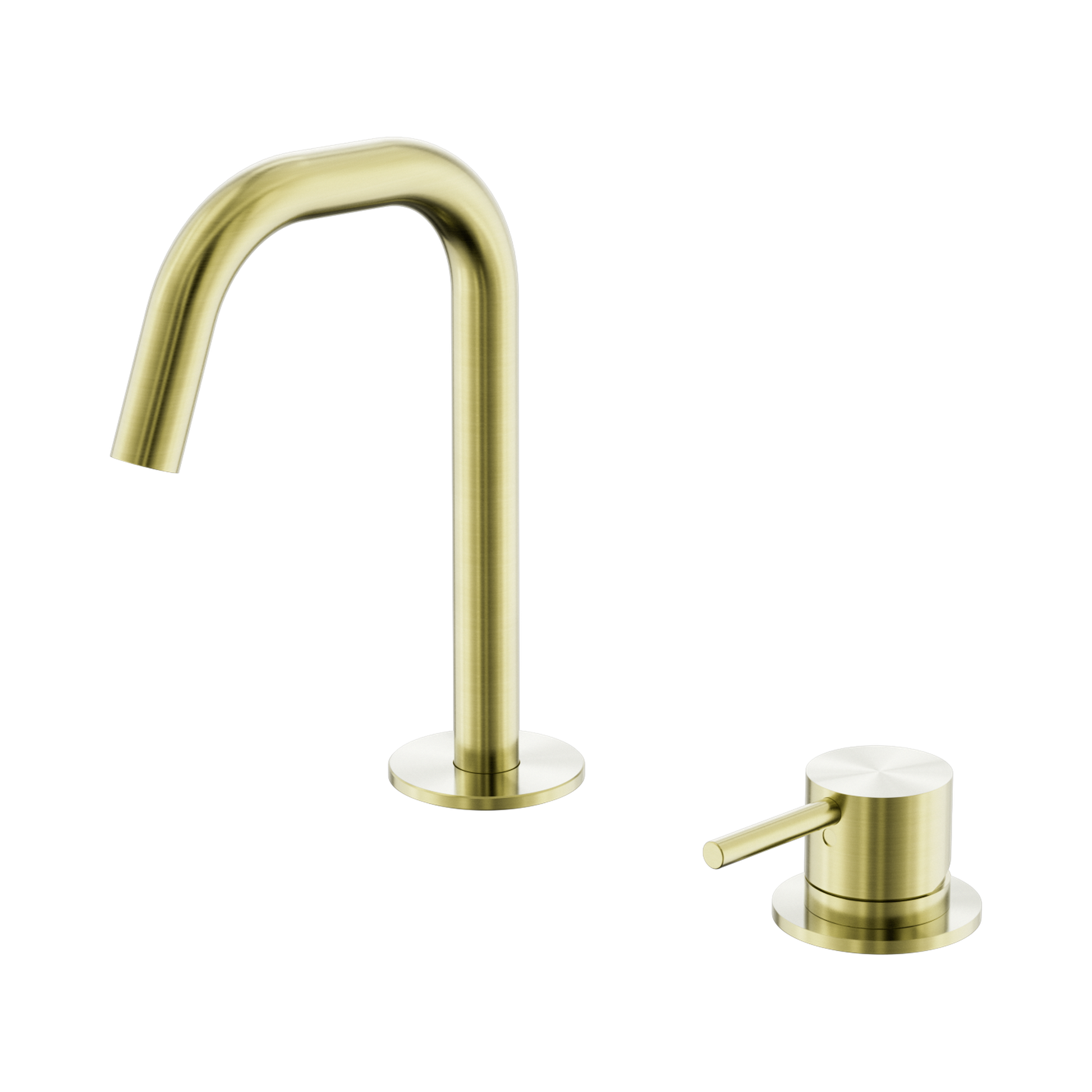 Nero Mecca Hob Basin Mixer Set Edge Spout, Brushed Gold