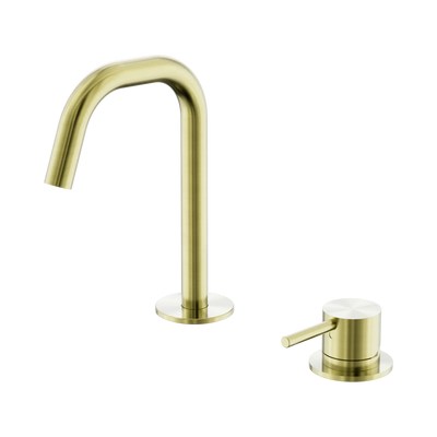 Nero Mecca Hob Basin Mixer Set Edge Spout, Brushed Gold