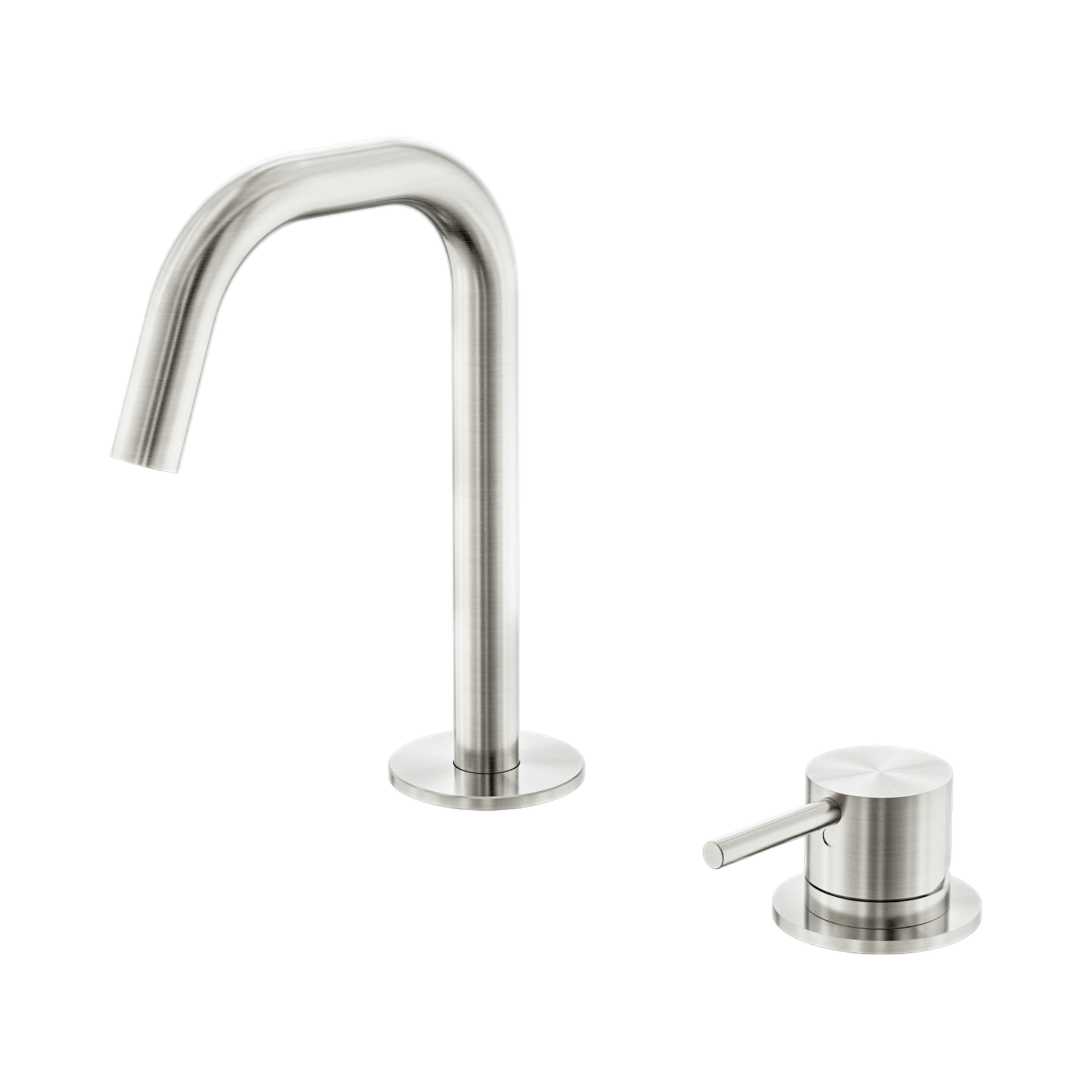 Nero Mecca Hob Basin Mixer Set Edge Spout, Brushed Nickel