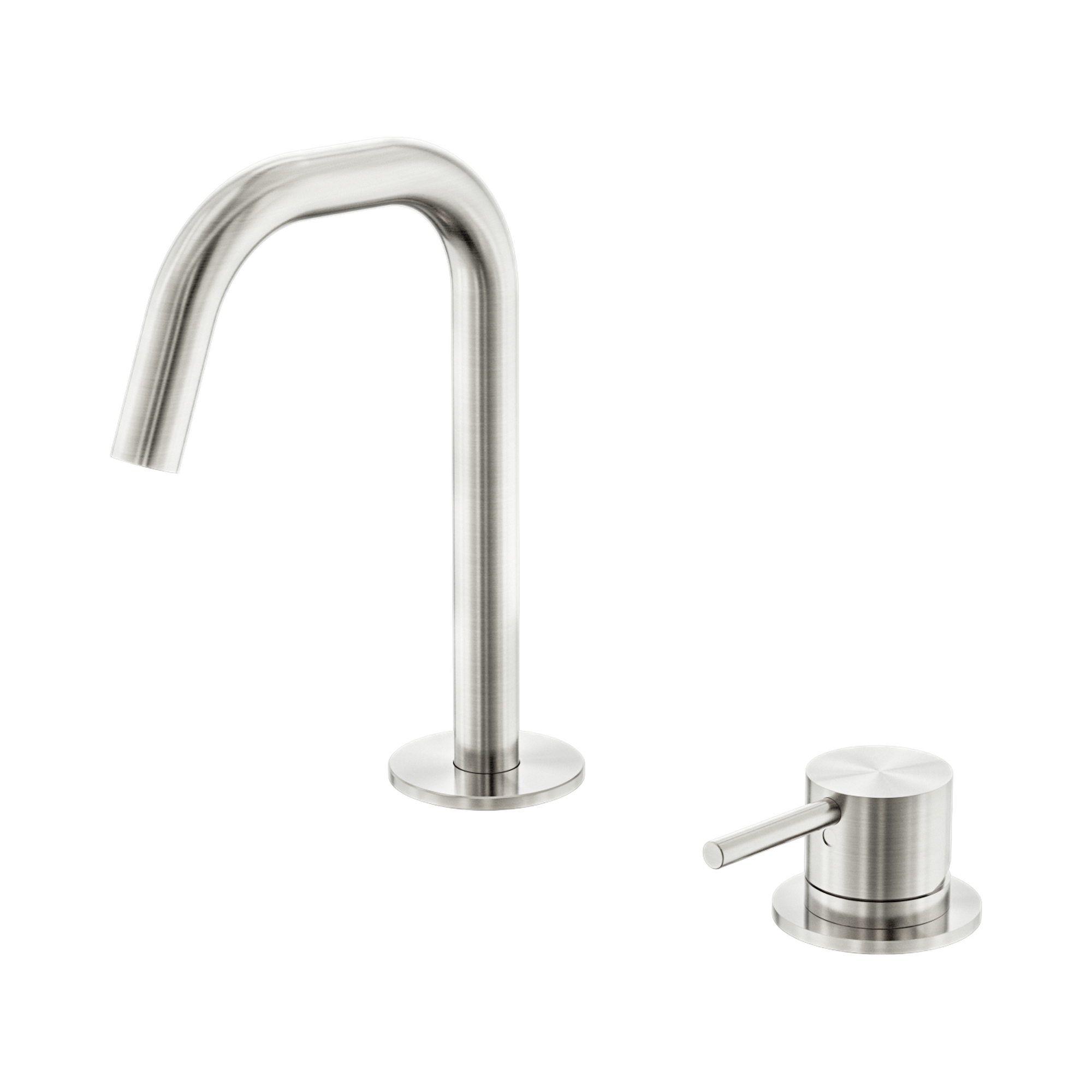 Nero Mecca Hob Basin Mixer Set Edge Spout, Brushed Nickel