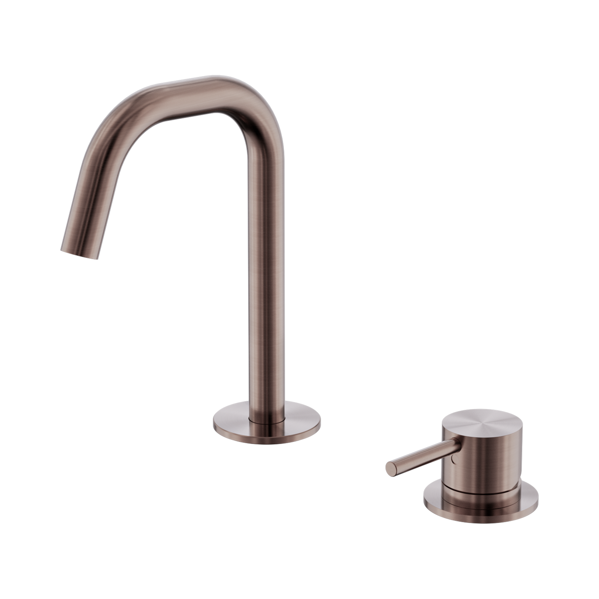 Nero Mecca Hob Basin Mixer Set Edge Spout, Brushed Bronze