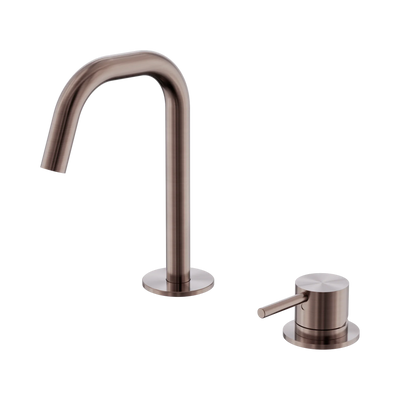 Nero Mecca Hob Basin Mixer Set Edge Spout, Brushed Bronze