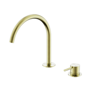 Nero Mecca Hob Bath/Kitchen Mixer Set Arc Spout, Brushed Gold