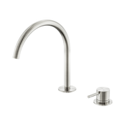 Nero Mecca Hob Bath/Kitchen Mixer Set Arc Spout, Brushed Nickel