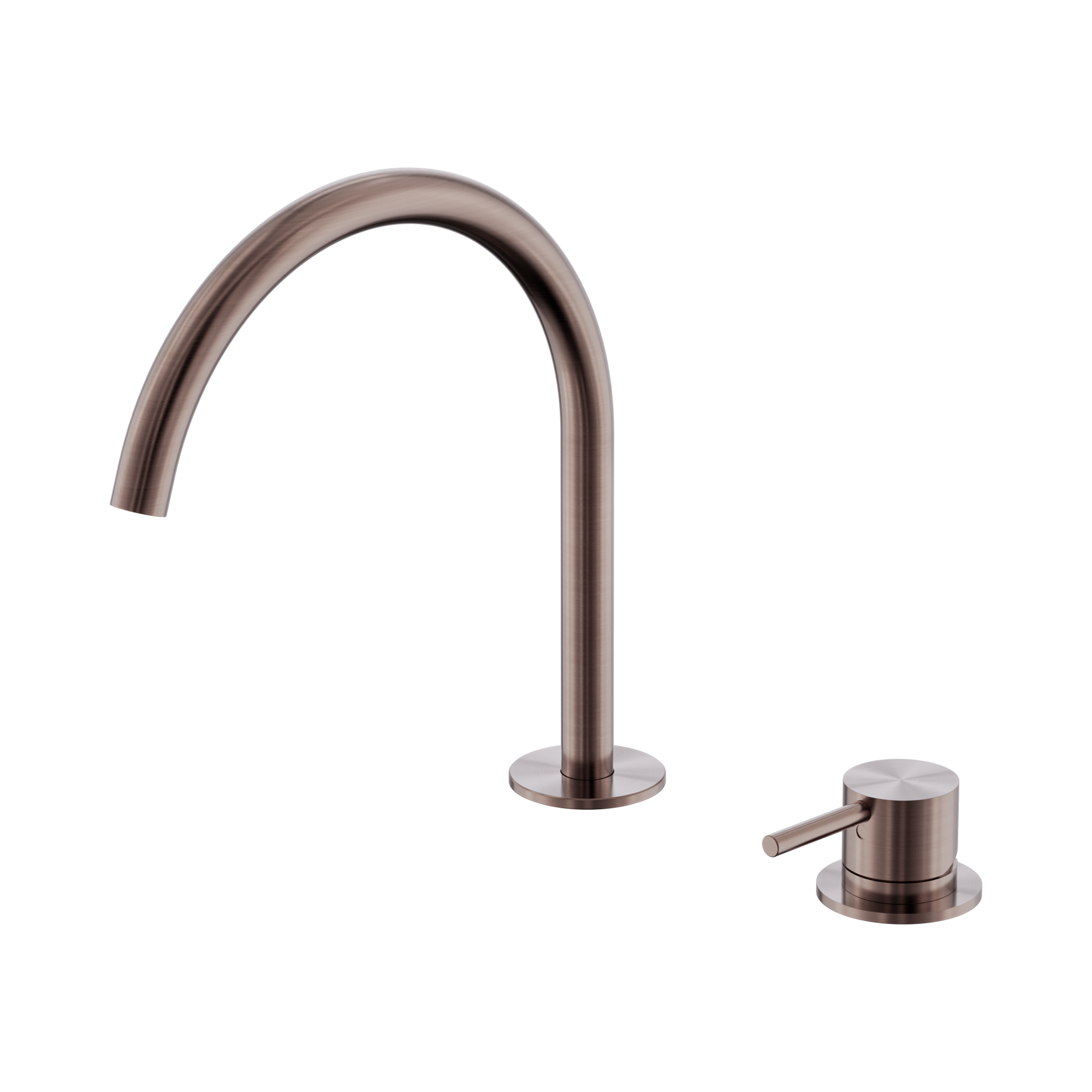Nero Mecca Hob Bath/Kitchen Mixer Set Arc Spout, Brushed Bronze