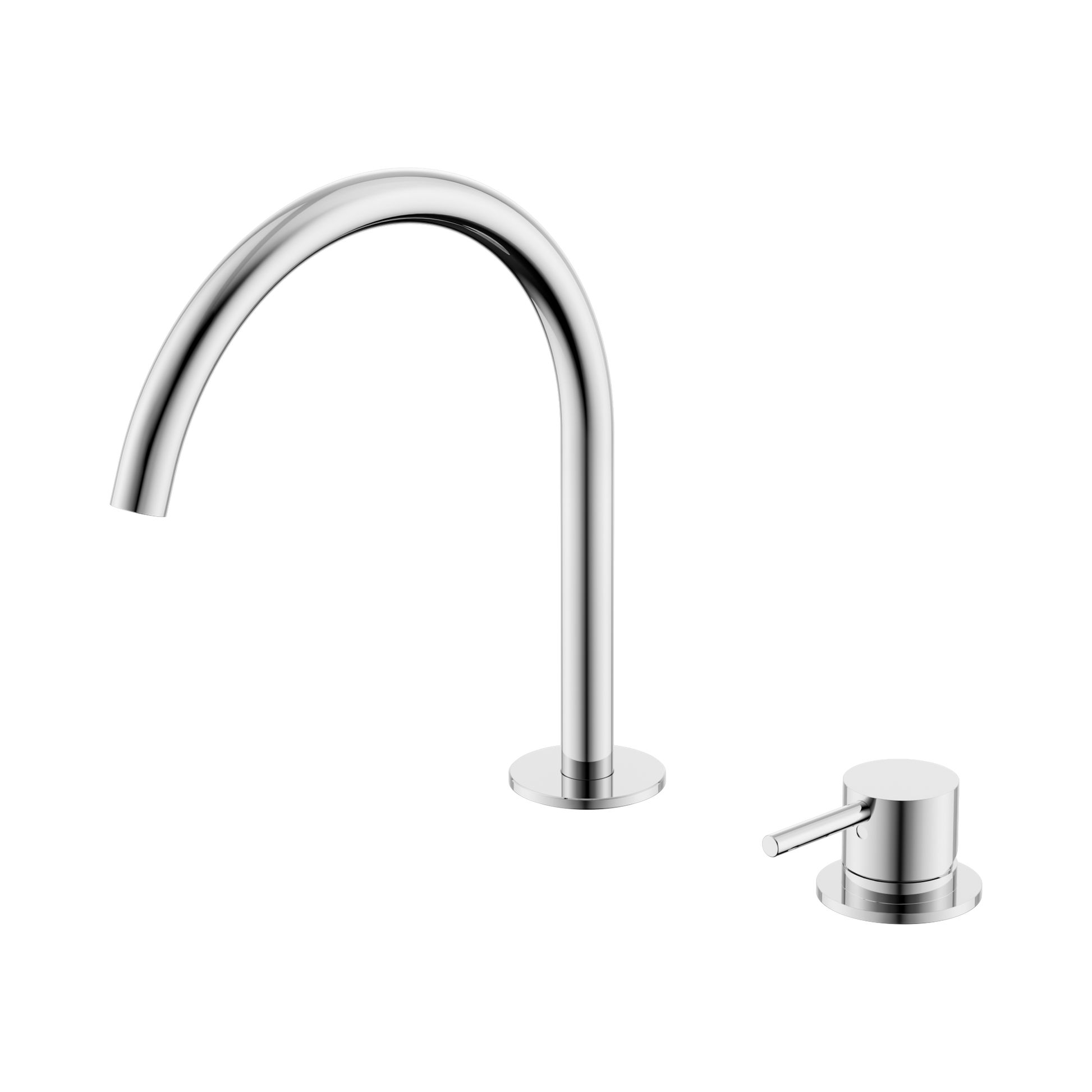 Nero Mecca Hob Bath/Kitchen Mixer Set Arc Spout, Chrome