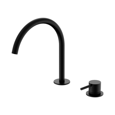Nero Mecca Hob Bath/Kitchen Mixer Set Arc Spout, Matte Black