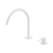 Nero Mecca Hob Bath/Kitchen Mixer Set Arc Spout, Matte White