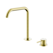 Nero Mecca Hob Bath/Kitchen Mixer Set Edge Spout, Brushed Gold
