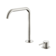 Nero Mecca Hob Bath/Kitchen Mixer Set Edge Spout, Brushed Nickel