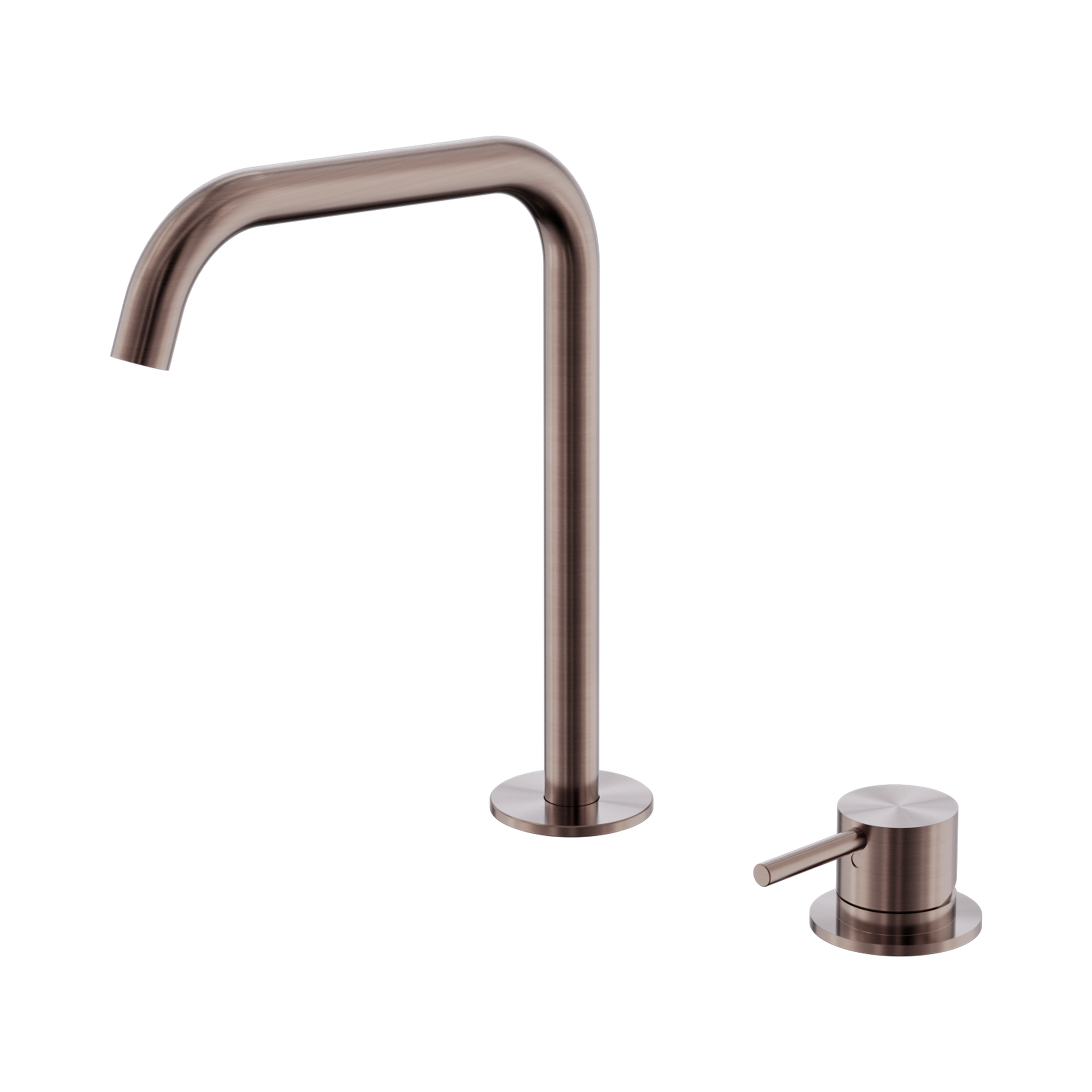Nero Mecca Hob Bath/Kitchen Mixer Set Edge Spout, Brushed Bronze