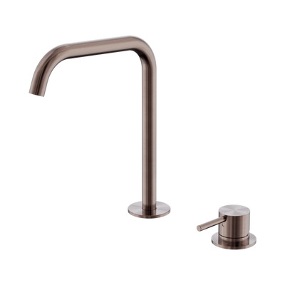 Nero Mecca Hob Bath/Kitchen Mixer Set Edge Spout, Brushed Bronze