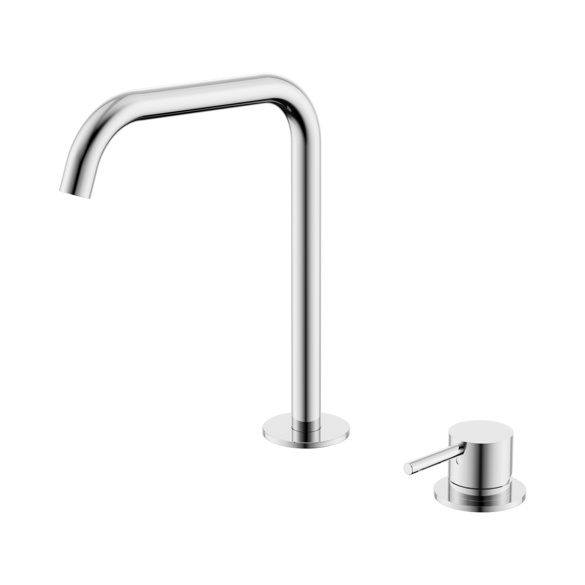 Nero Mecca Hob Bath/Kitchen Mixer Set Edge Spout, Chrome
