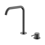 Nero Mecca Hob Bath/Kitchen Mixer Set Edge Spout, Gun Metal