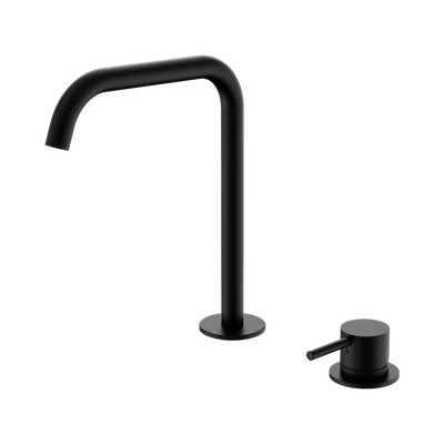 Nero Mecca Hob Bath/Kitchen Mixer Set Edge Spout, Matte Black