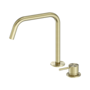 Nero Mecca Hob Bath/Kitchen Mixer Set Edge Spout II, Brushed Gold