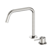 Nero Mecca Hob Bath/Kitchen Mixer Set Edge Spout II, Brushed Nickel