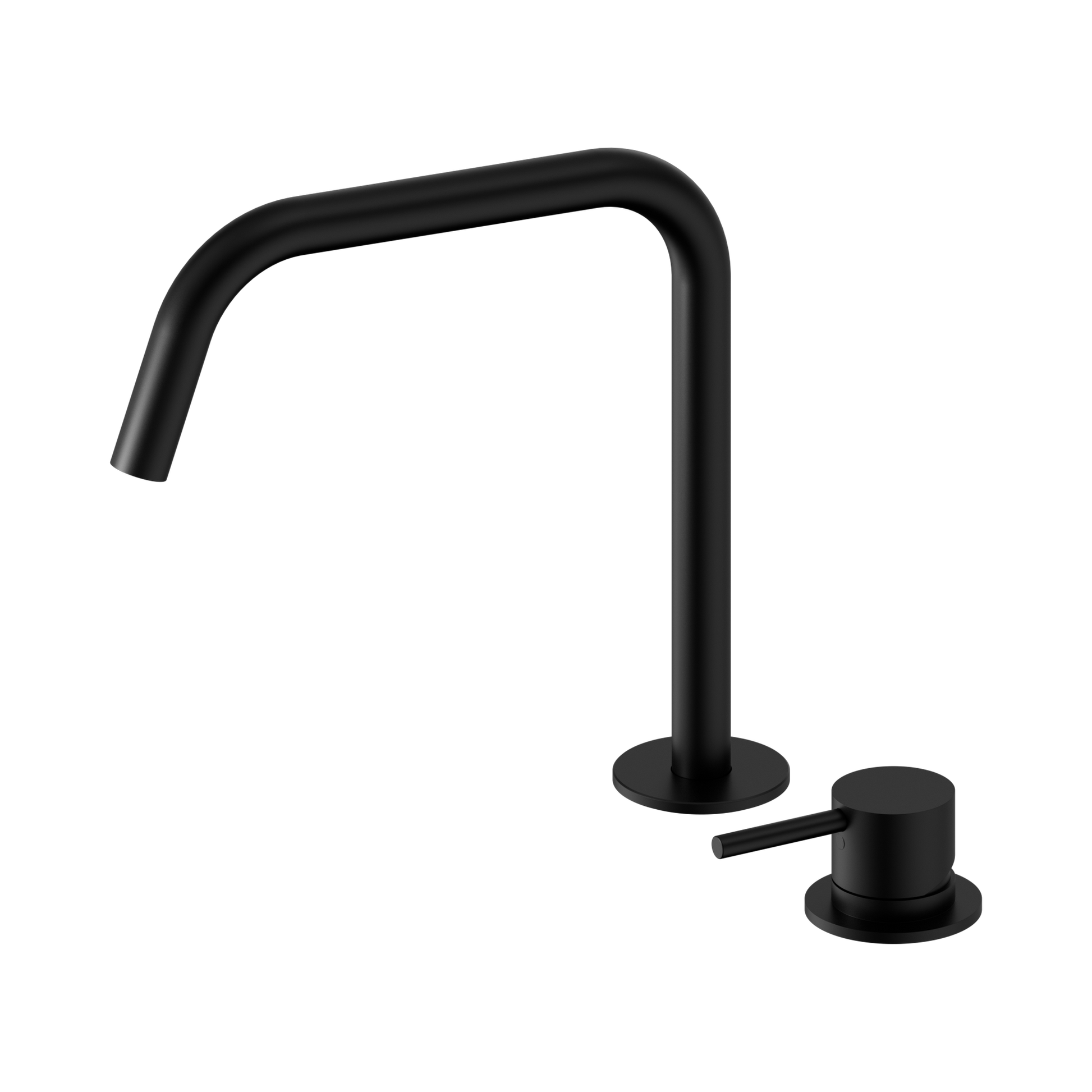 Nero Mecca Hob Bath/Kitchen Mixer Set Edge Spout II, Matte Black