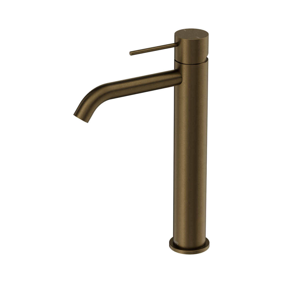Nero Mecca Swivel Tall Basin Mixer, Tumbled Antique Brass