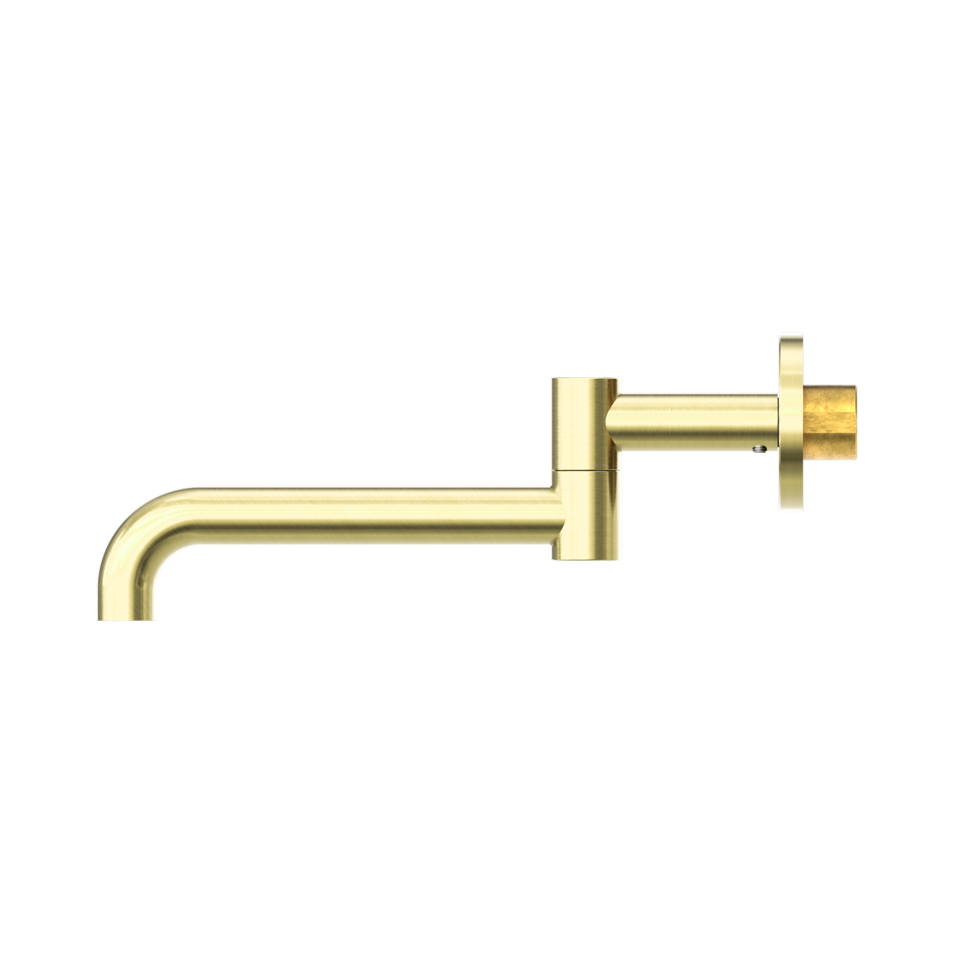 Nero Mecca Wall Mounted Swivel Bath Spout Only 225mm, Brushed Gold
