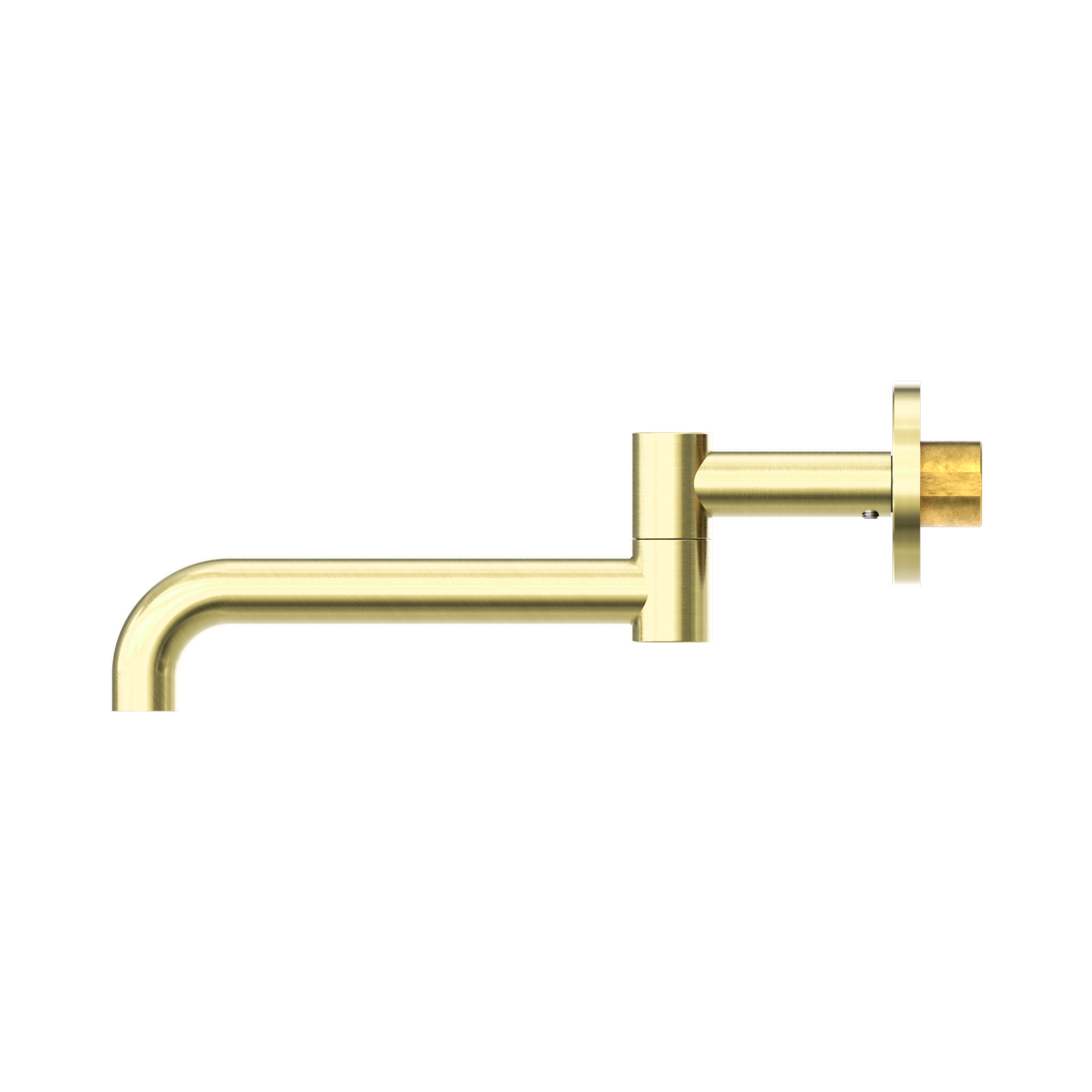Nero Mecca Wall Mounted Swivel Bath Spout Only 225mm, Brushed Gold