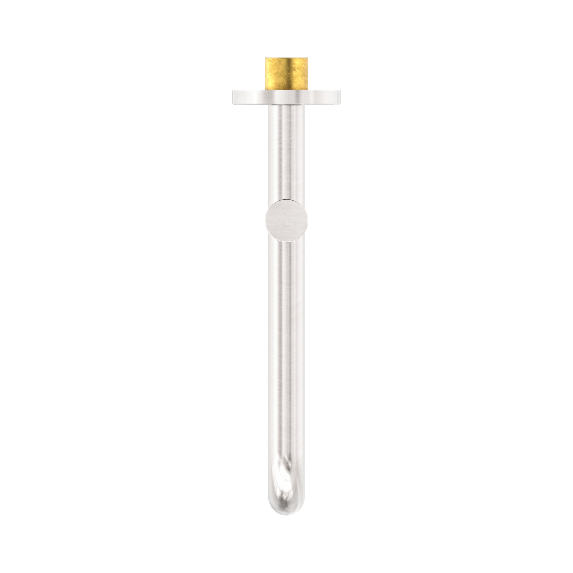 Nero Mecca Wall Mounted Swivel Bath Spout Only 225mm, Brushed Nickel
