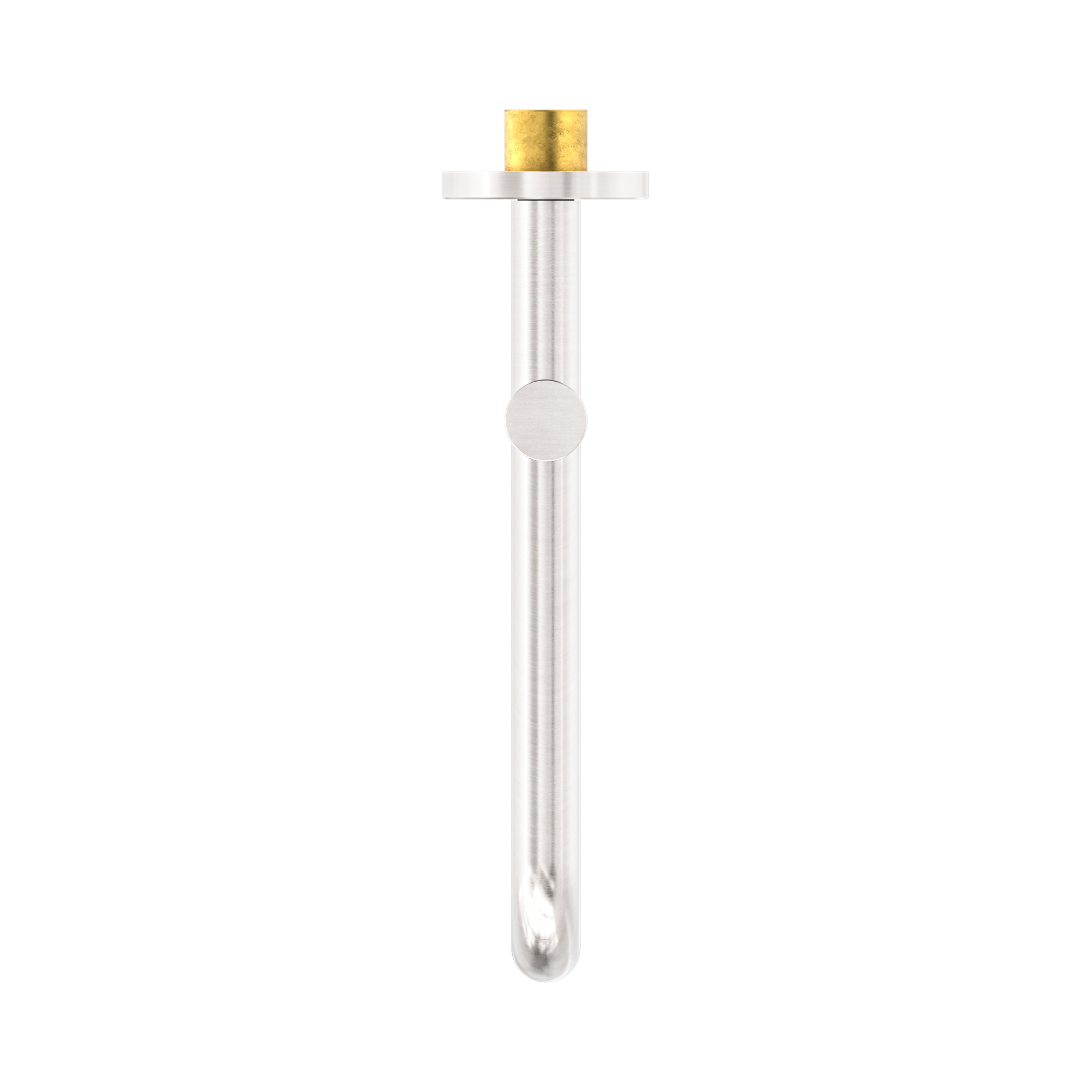 Nero Mecca Wall Mounted Swivel Bath Spout Only 225mm, Brushed Nickel