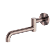 Nero Mecca Wall Mounted Swivel Bath Spout Only 225mm, Brushed Bronze