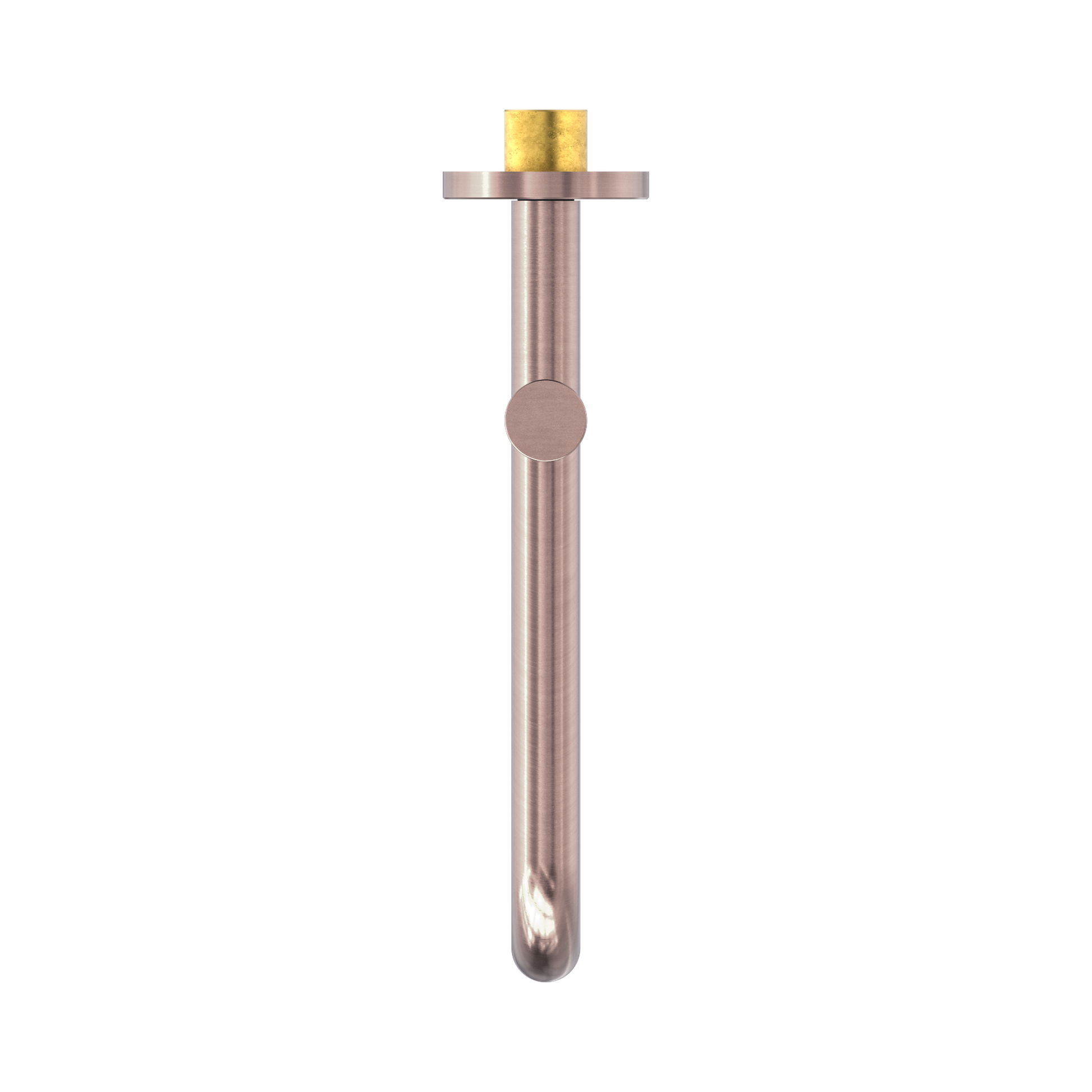 Nero Mecca Wall Mounted Swivel Bath Spout Only 225mm, Brushed Bronze