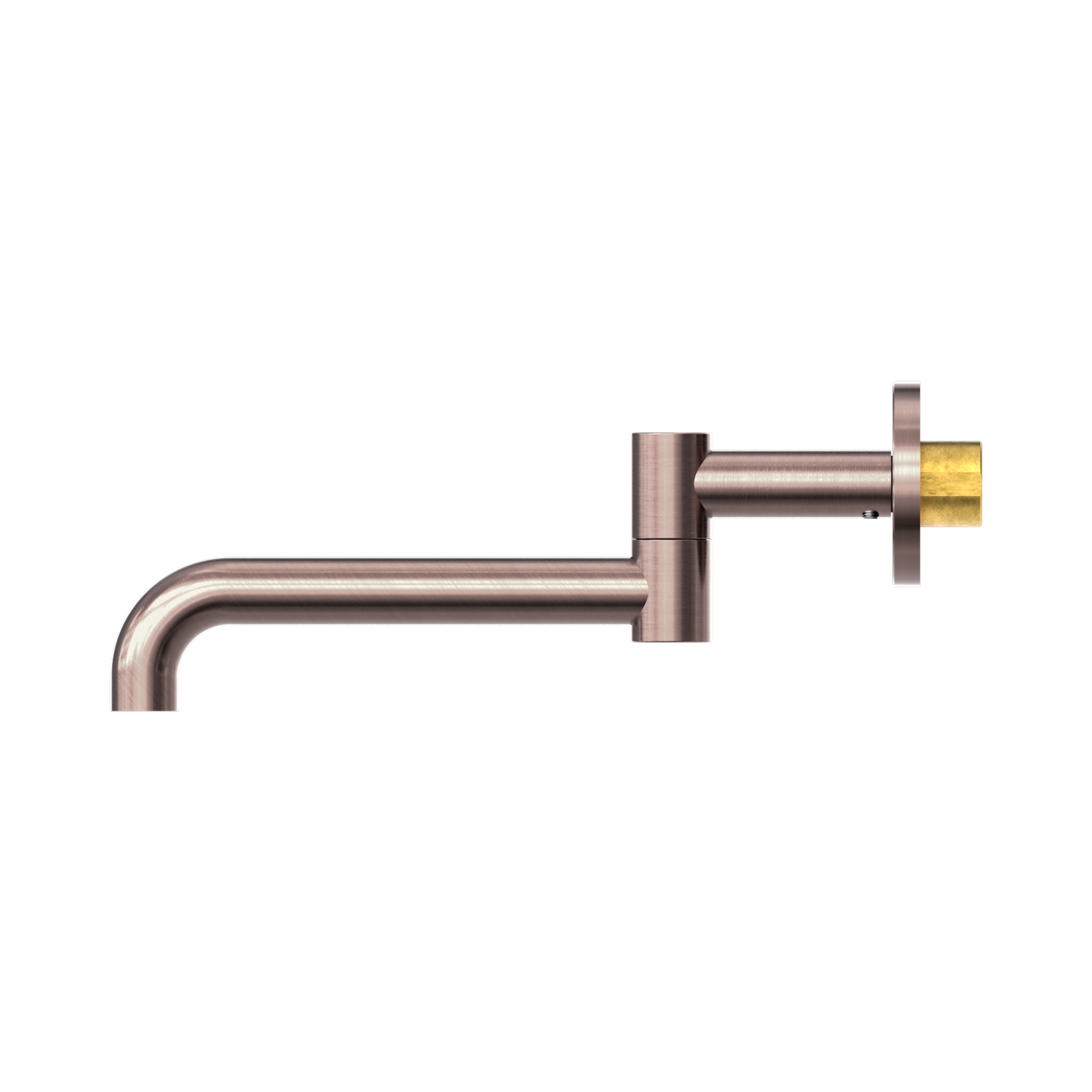 Nero Mecca Wall Mounted Swivel Bath Spout Only 225mm, Brushed Bronze