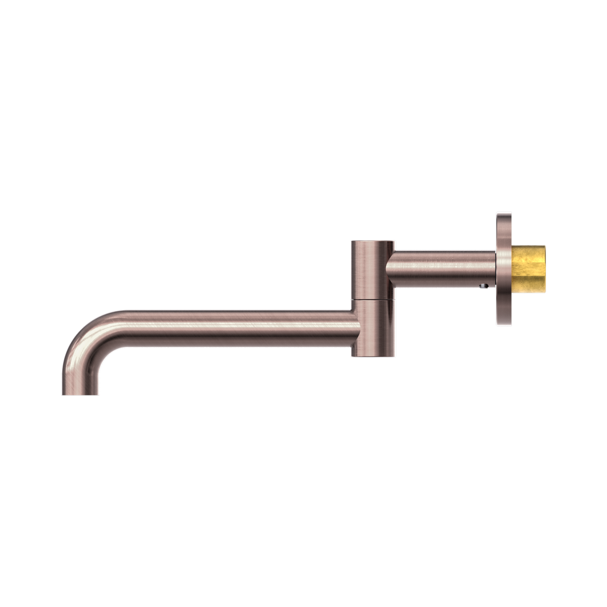 Nero Mecca Wall Mounted Swivel Bath Spout Only 225mm, Brushed Bronze