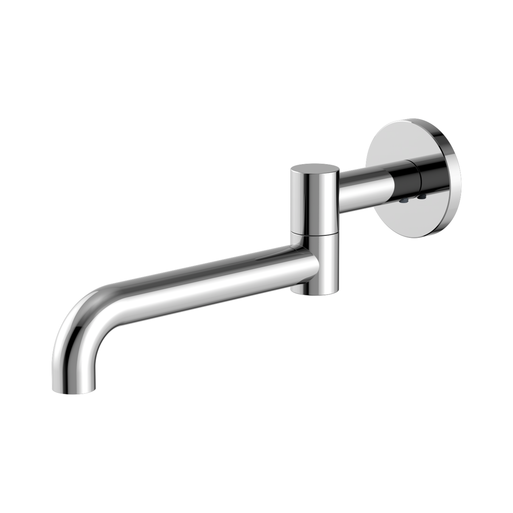 Nero Mecca Wall Mounted Swivel Bath Spout Only 225mm, Chrome