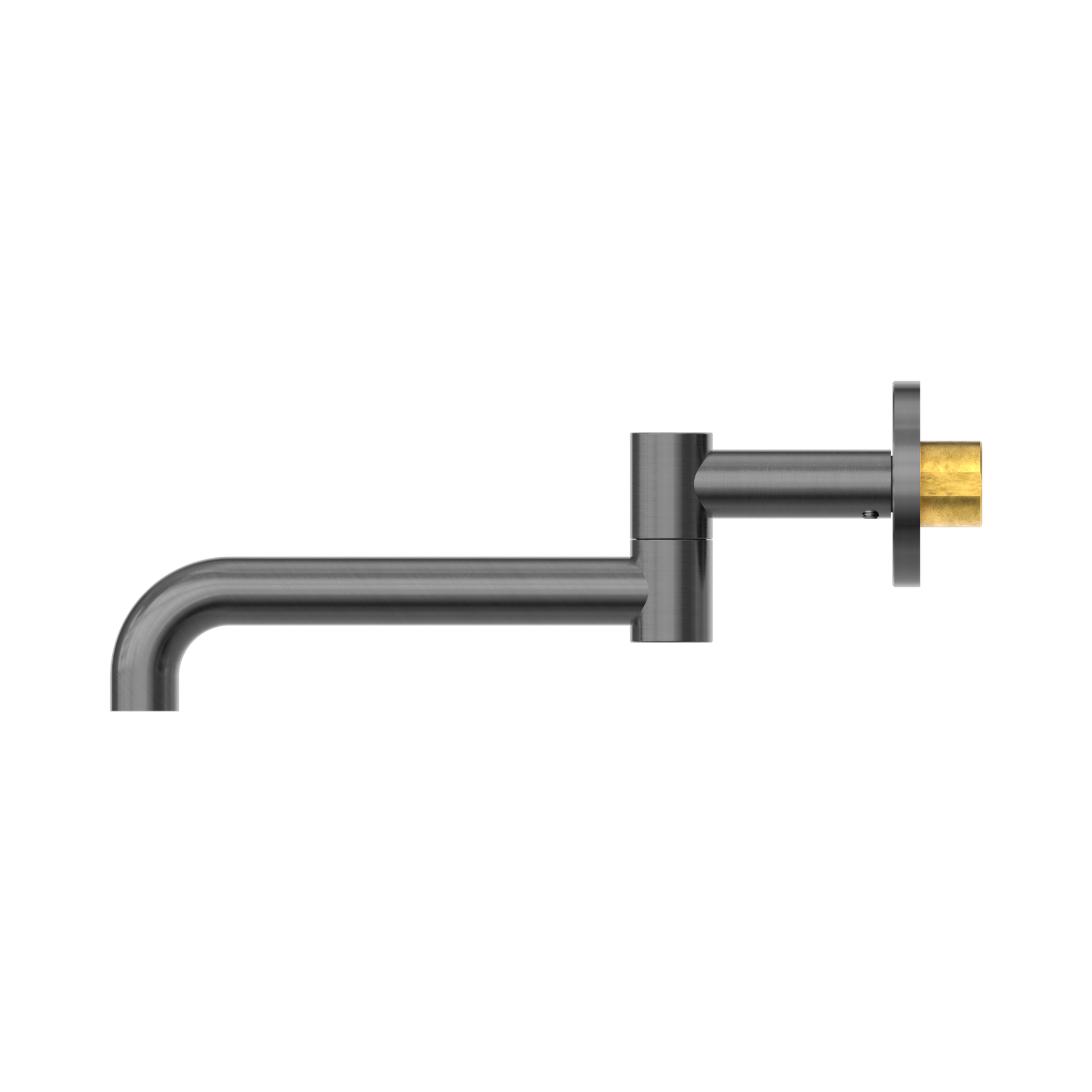 Nero Mecca Wall Mounted Swivel Bath Spout Only 225mm, Gun Metal