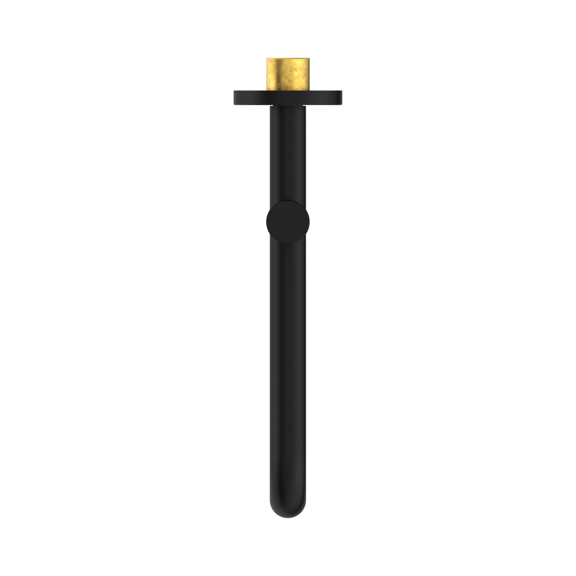 Nero Mecca Wall Mounted Swivel Bath Spout Only 225mm, Matte Black