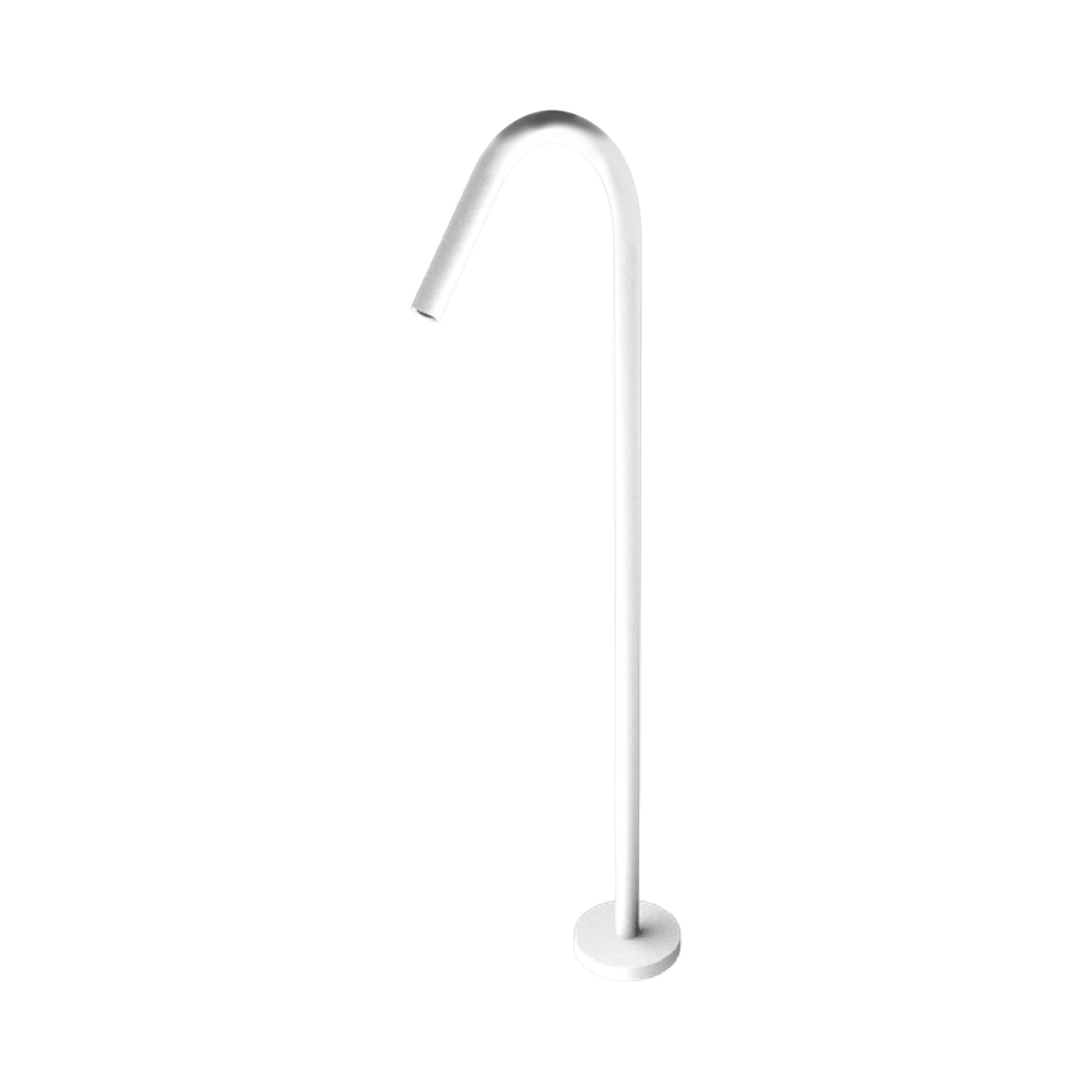 Nero Mecca Freestanding Bath Spout Only, Matte White