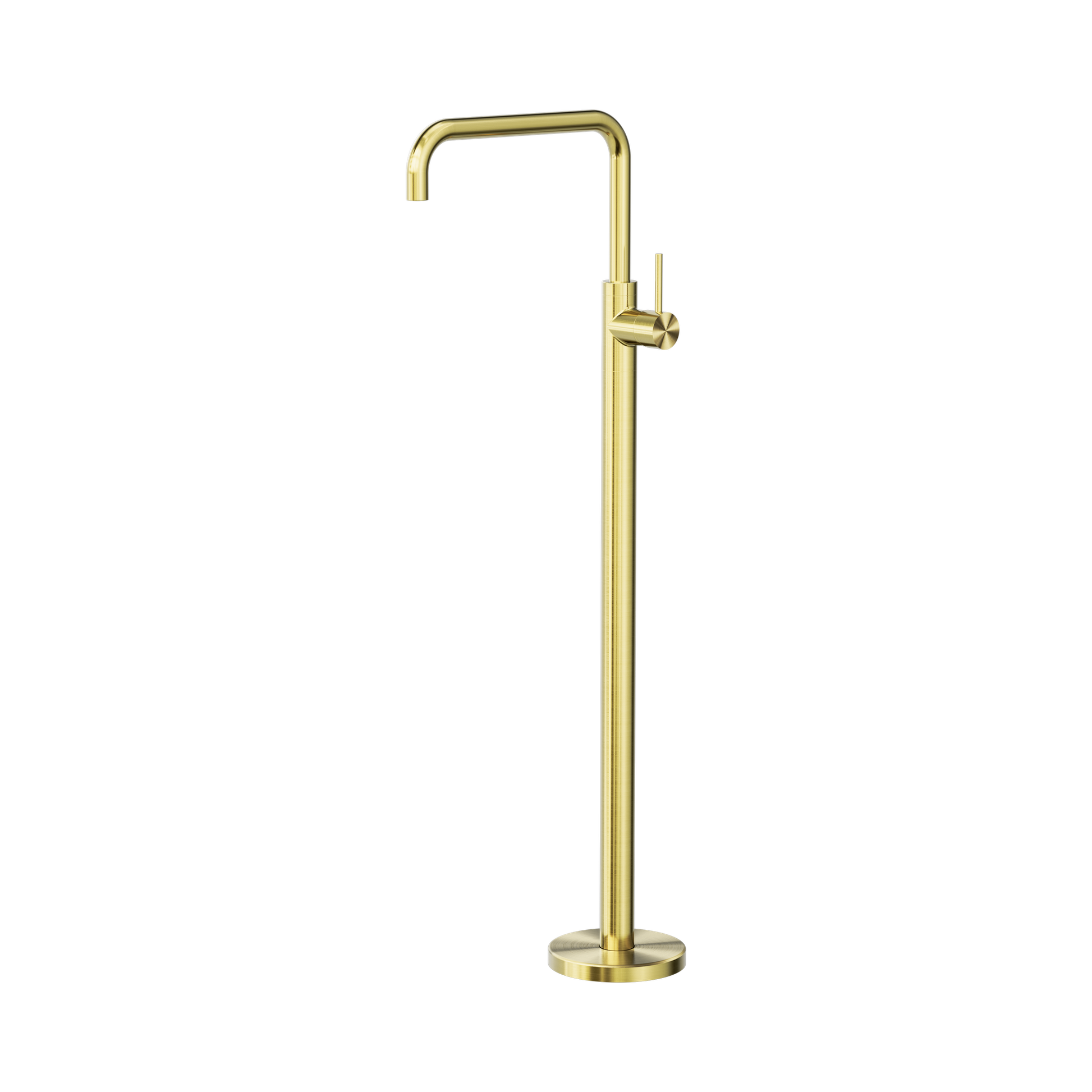 Nero Mecca Freestanding Bath Mixer Square Shape, Brushed Gold