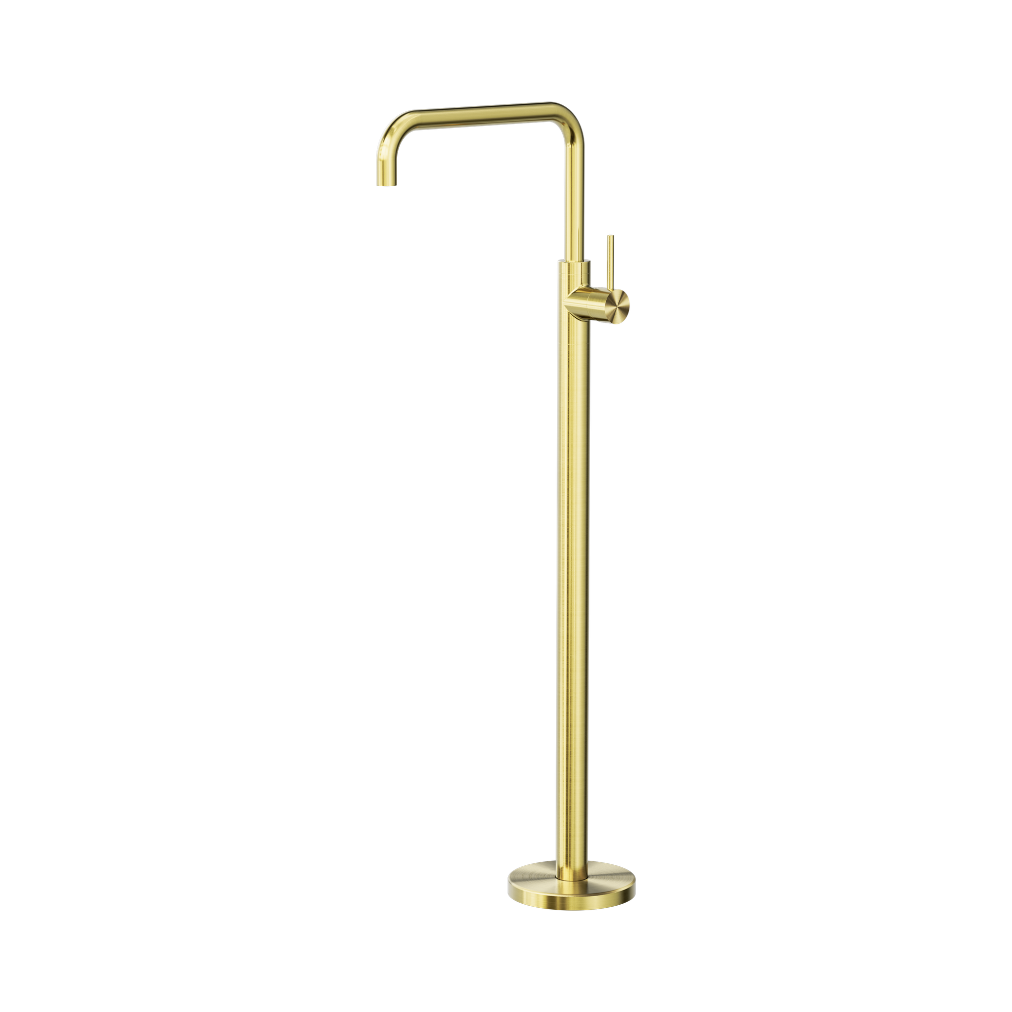 Nero Mecca Freestanding Bath Mixer Square Shape, Brushed Gold