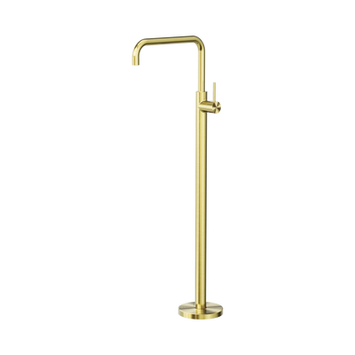 Nero Mecca Freestanding Bath Mixer Square Shape, Brushed Gold