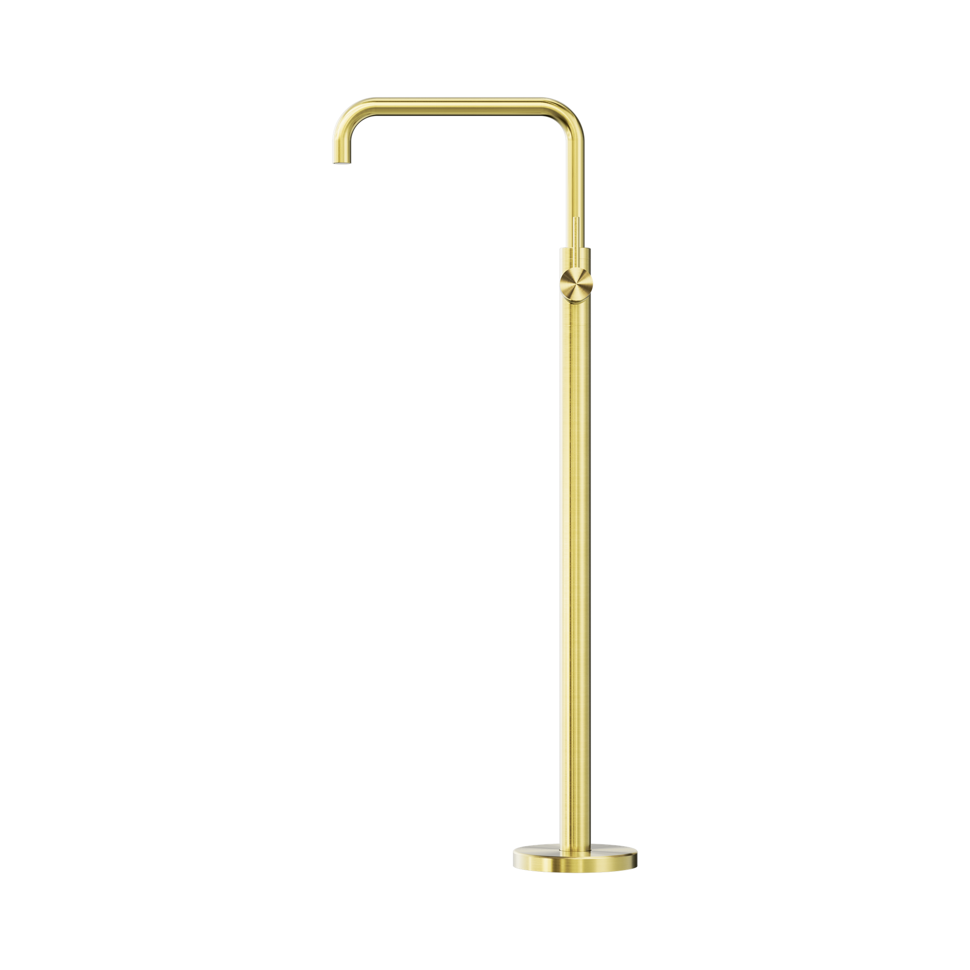 Nero Mecca Freestanding Bath Mixer Square Shape, Brushed Gold