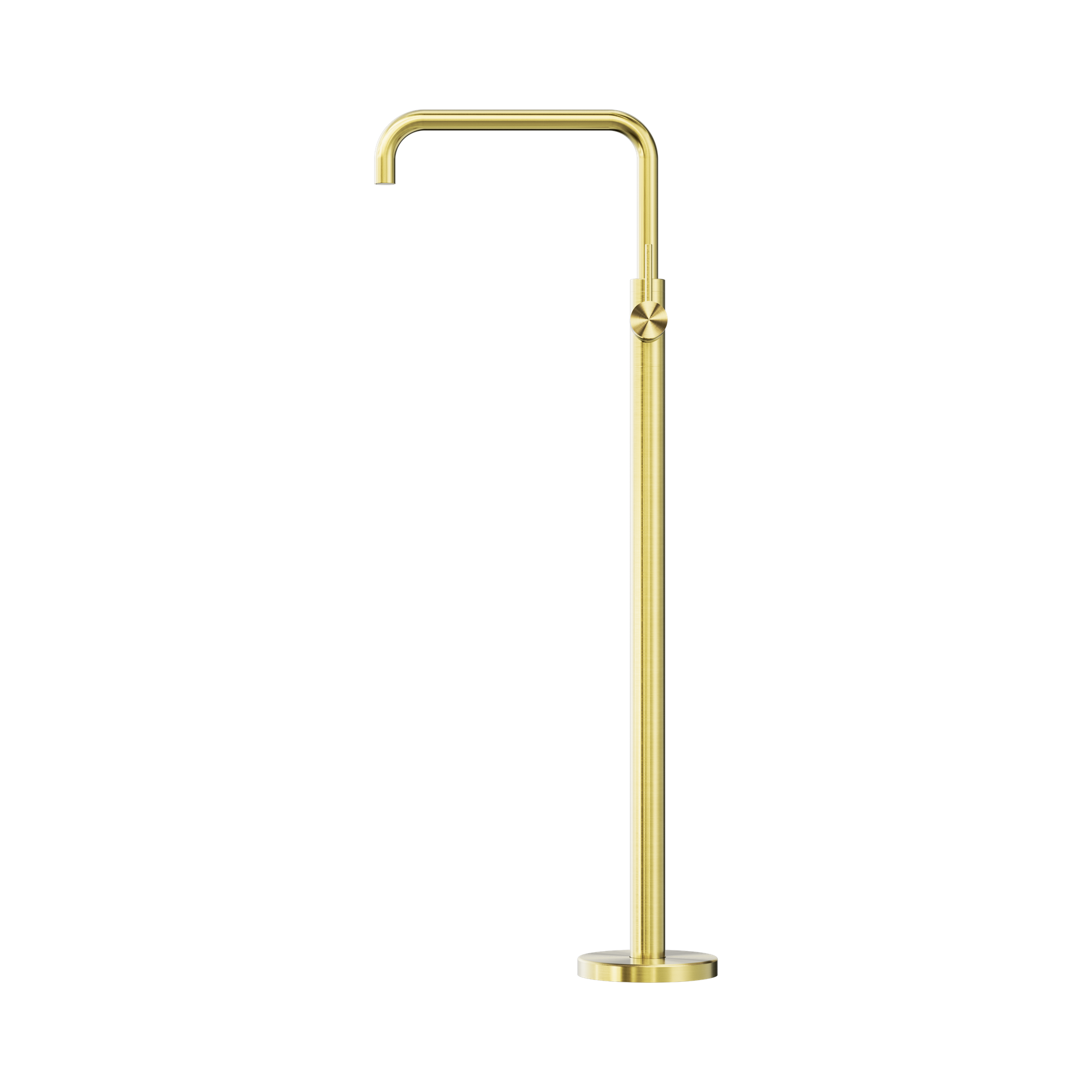 Nero Mecca Freestanding Bath Mixer Square Shape, Brushed Gold