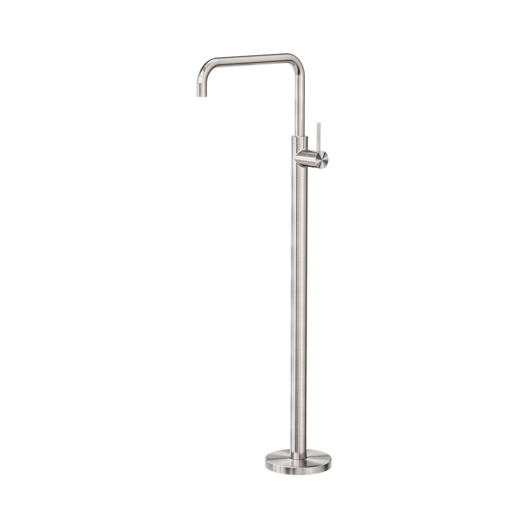 Nero Mecca Freestanding Bath Mixer Square Shape, Brushed Nickel