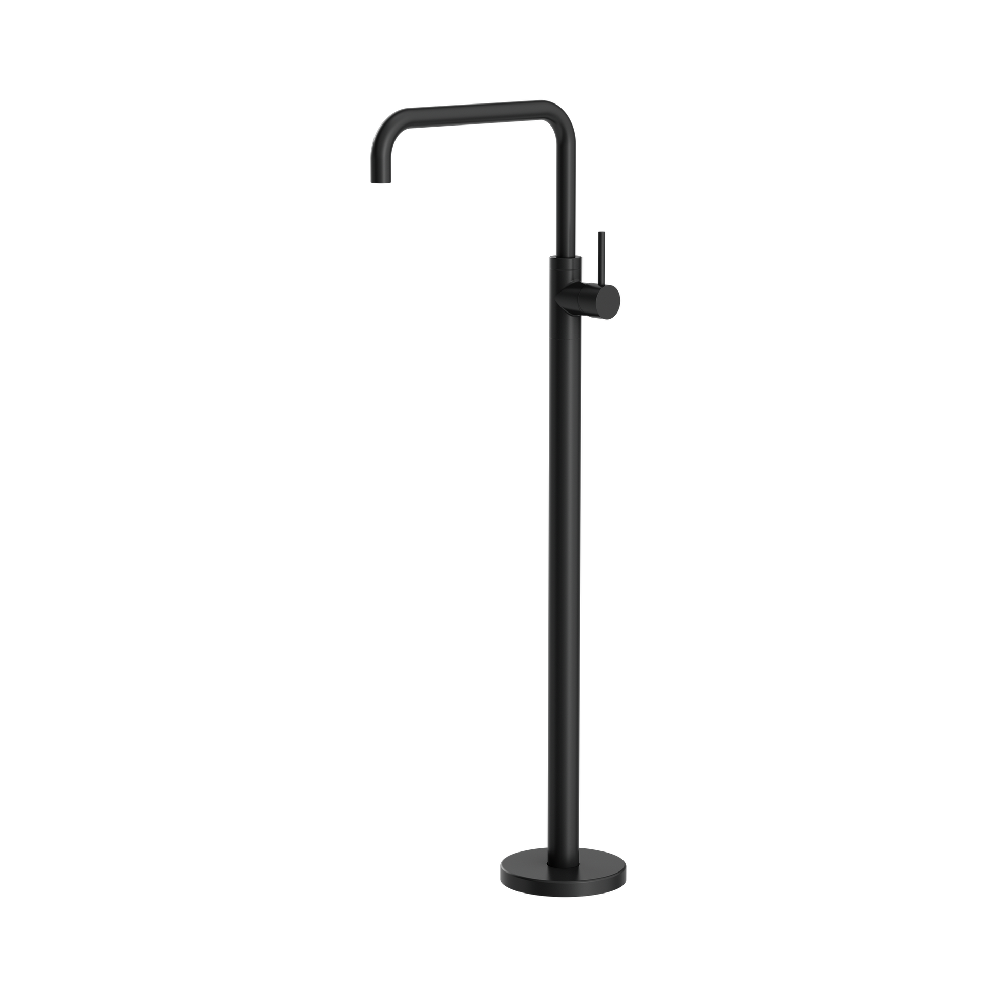 Nero Mecca Freestanding Bath Mixer Square Shape, Matte Black