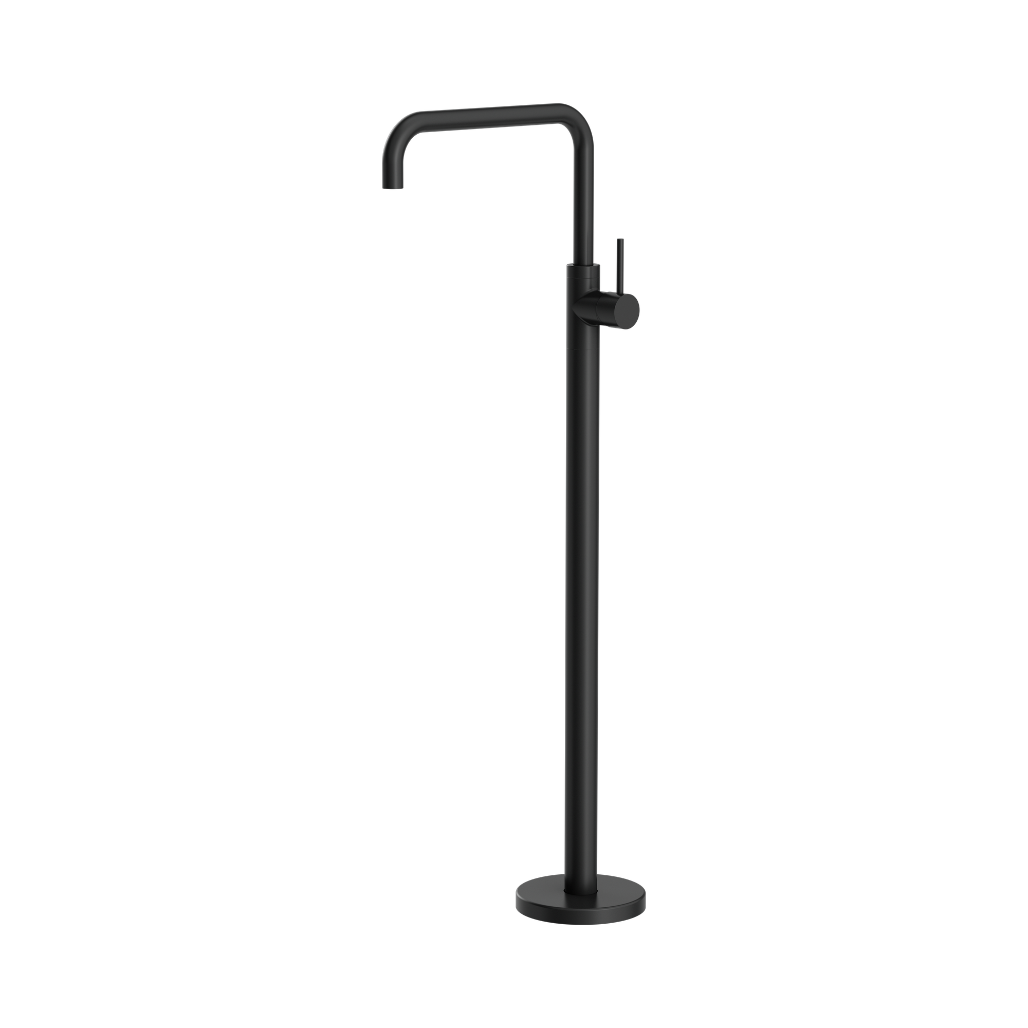 Nero Mecca Freestanding Bath Mixer Square Shape, Matte Black